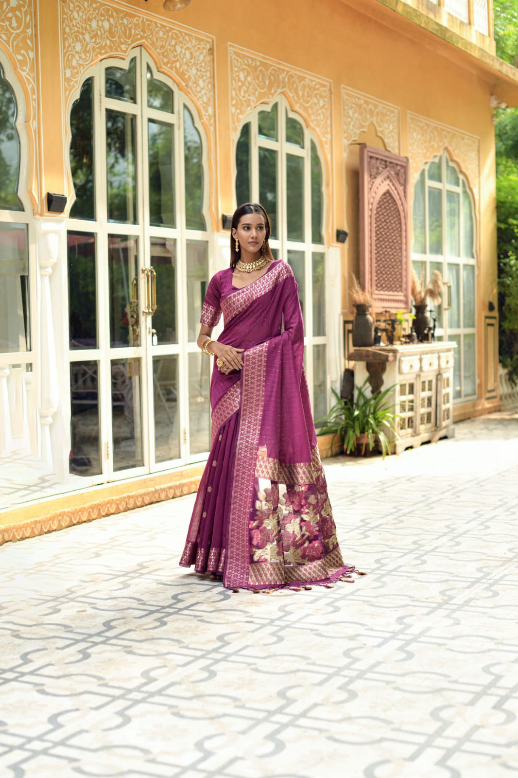 Premium Linen Silk Saree Anant Tex Exports Private Limited