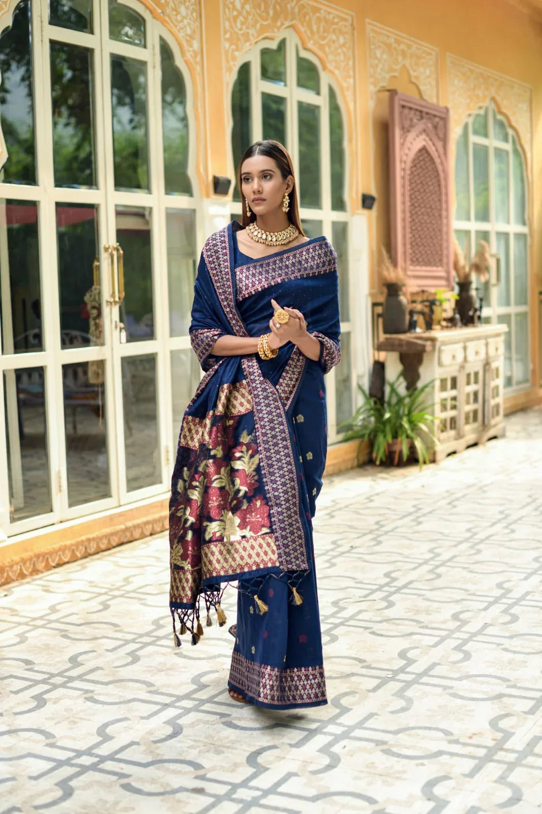 Premium Linen Silk Saree Anant Tex Exports Private Limited
