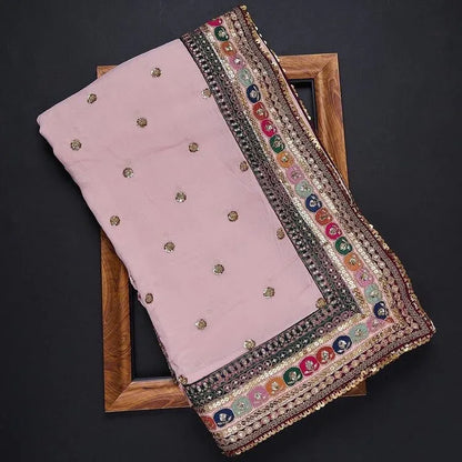 PARTY WEAR EMBROIDERED SEQUINS SAREE Anant Tex Exports Private Limited