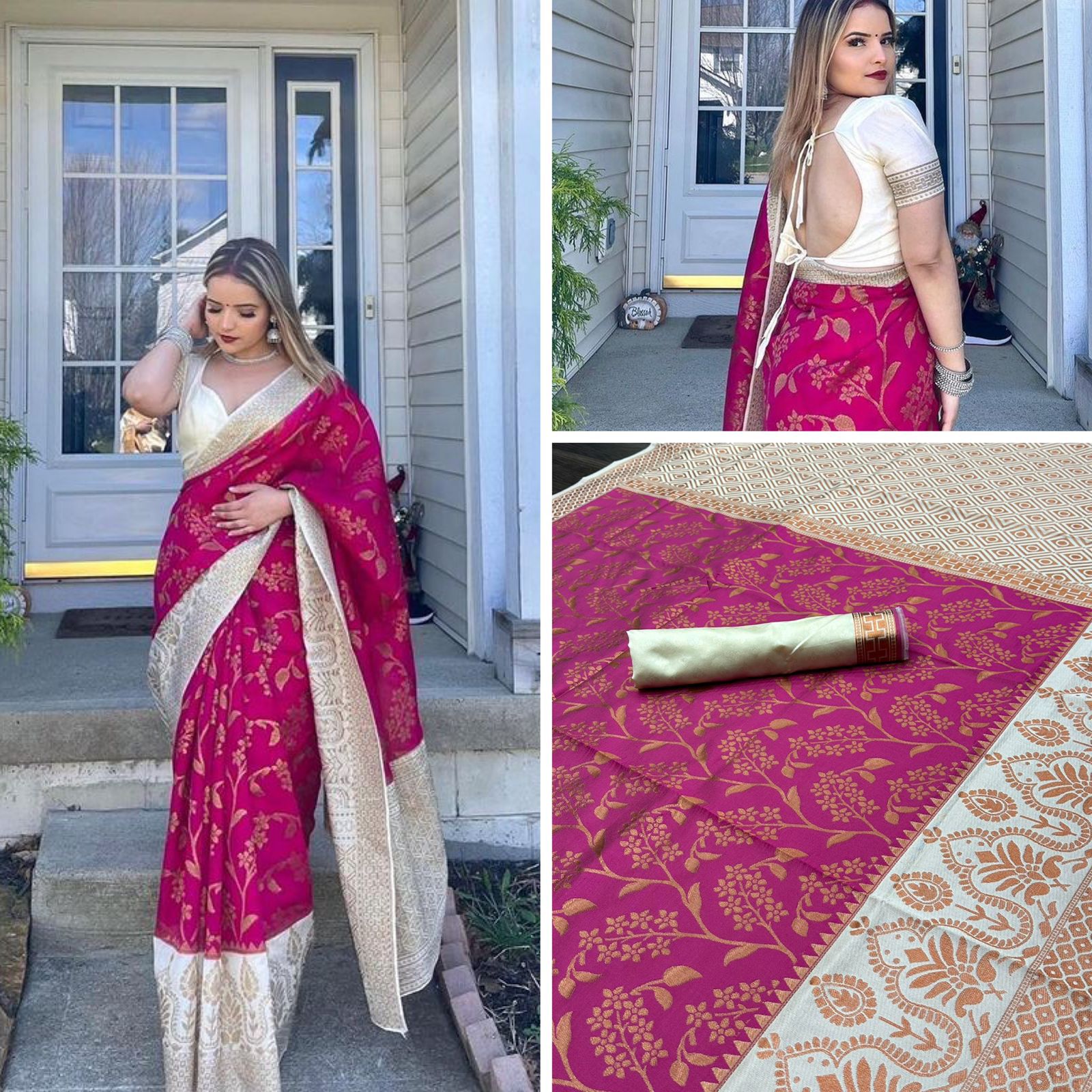 Lichi Silk Banarasi Saree Anant Tex Exports Private Limited