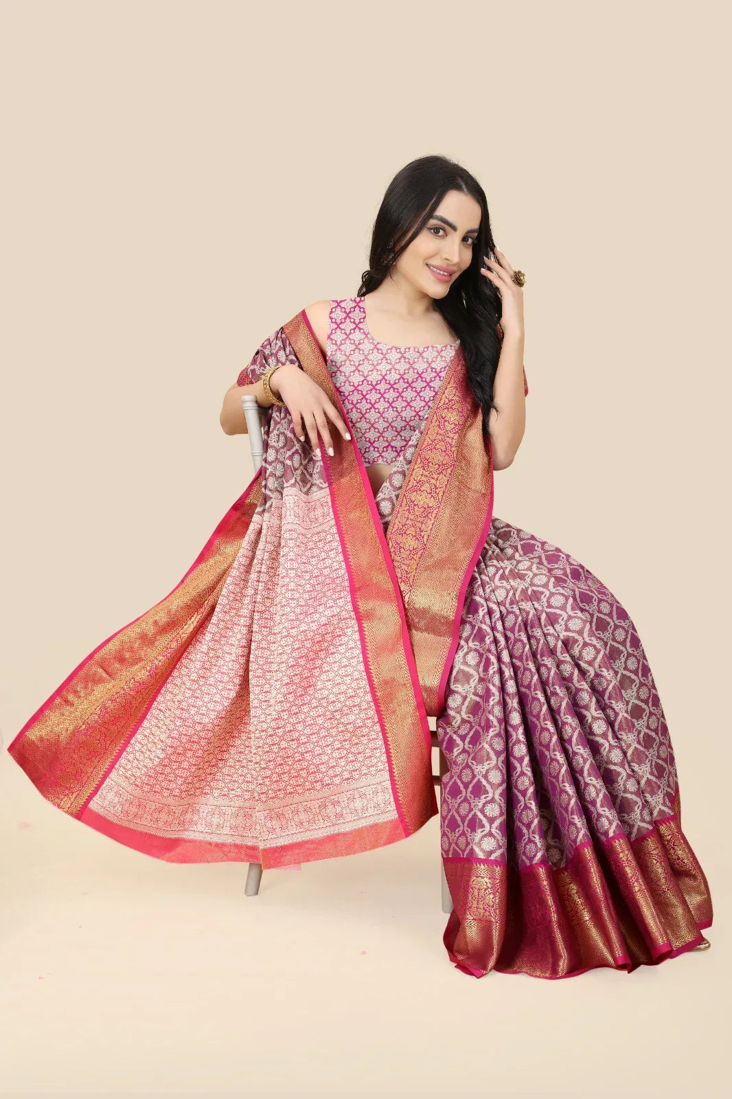 Kanchipuram Handloom Tissue Weaving Silk Saree Anant Tex Exports Private Limited