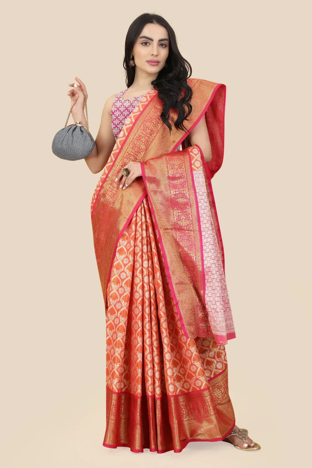 Kanchipuram Handloom Tissue Weaving Silk Saree Anant Tex Exports Private Limited