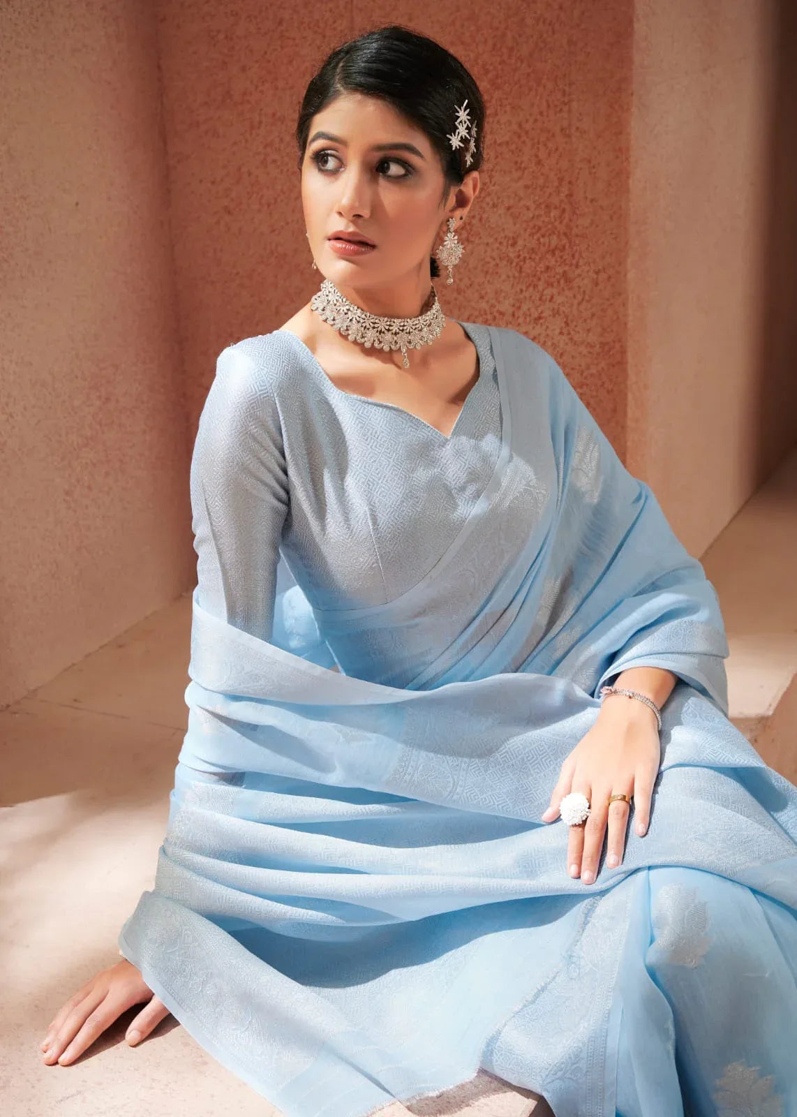 Wonderful Pastel Color-Range Avaloki Silk Saree Anant Tex Exports Private Limited
