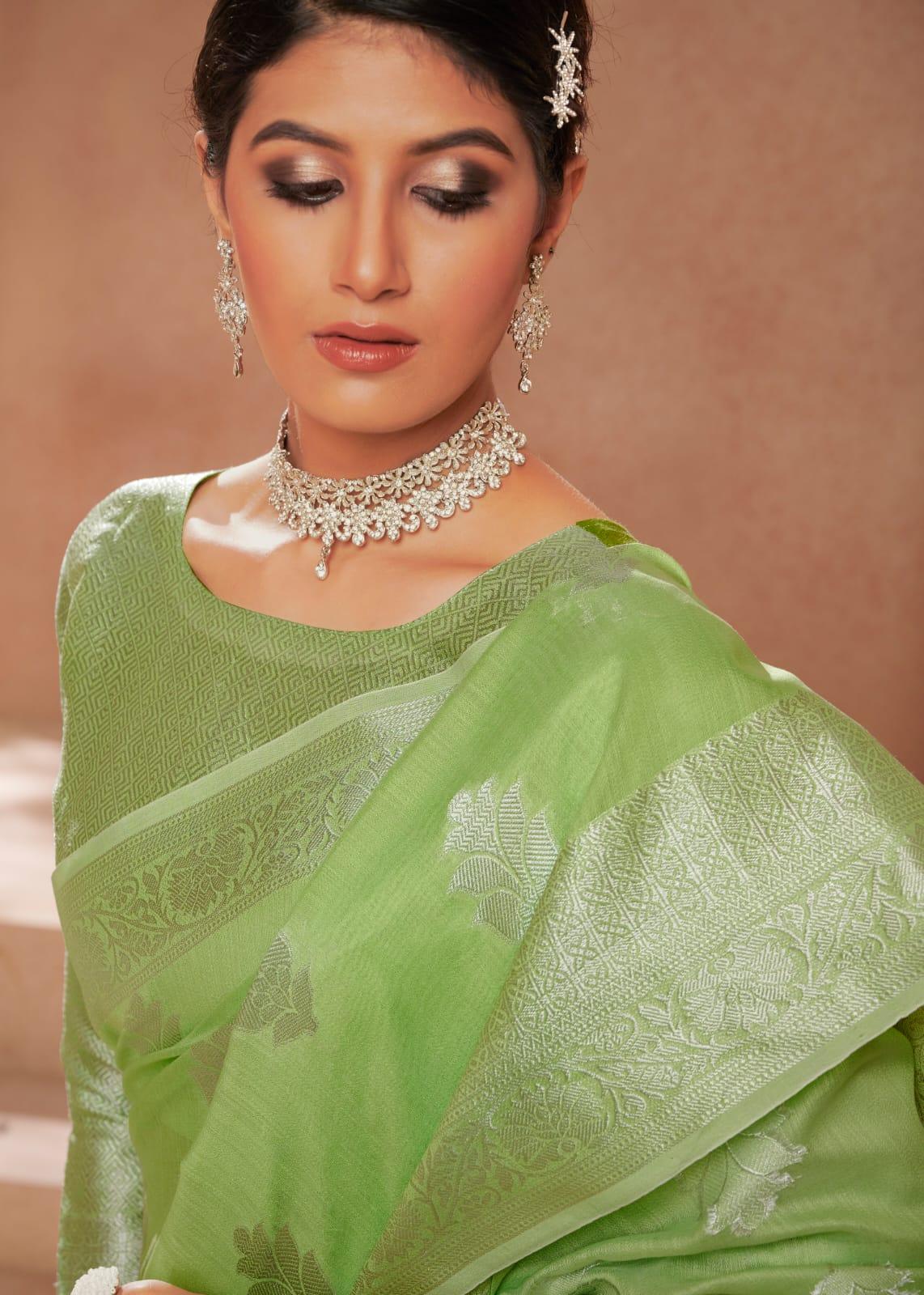 Wonderful Pastel Color-Range Avaloki Silk Saree Anant Tex Exports Private Limited