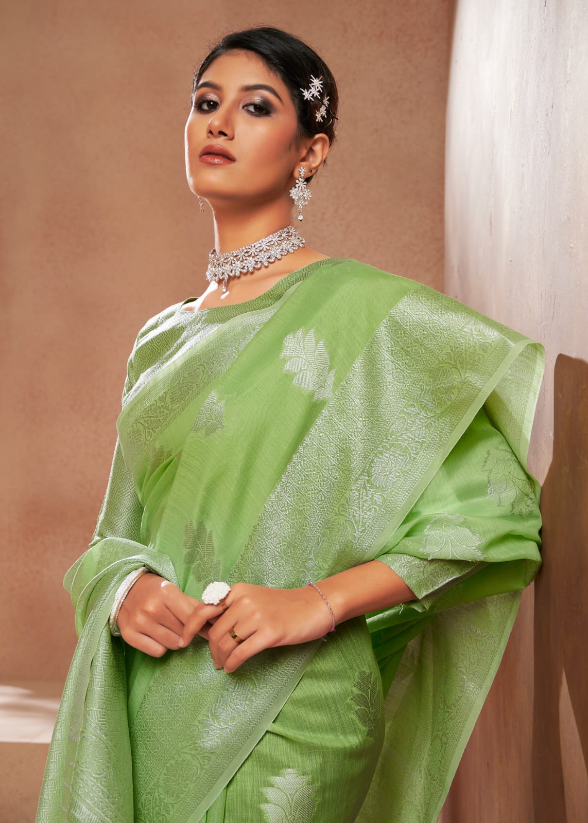 Wonderful Pastel Color-Range Avaloki Silk Saree Anant Tex Exports Private Limited
