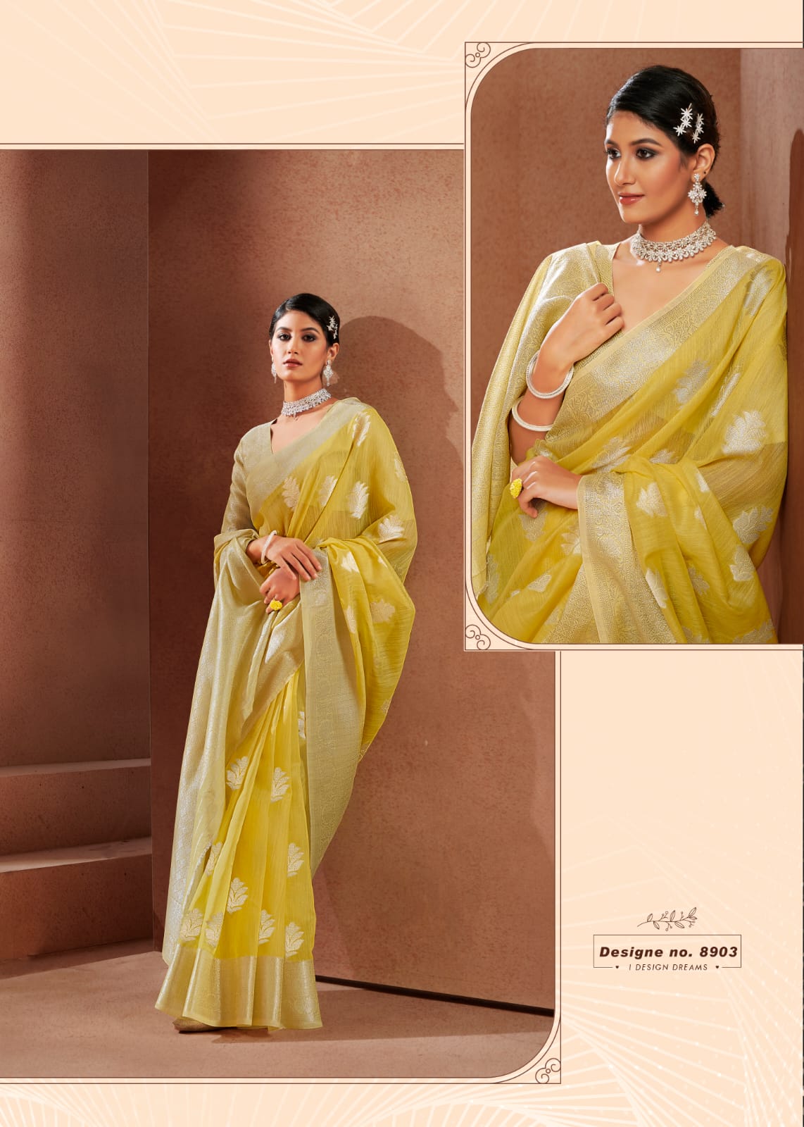 Wonderful Pastel Color-Range Avaloki Silk Saree Anant Tex Exports Private Limited