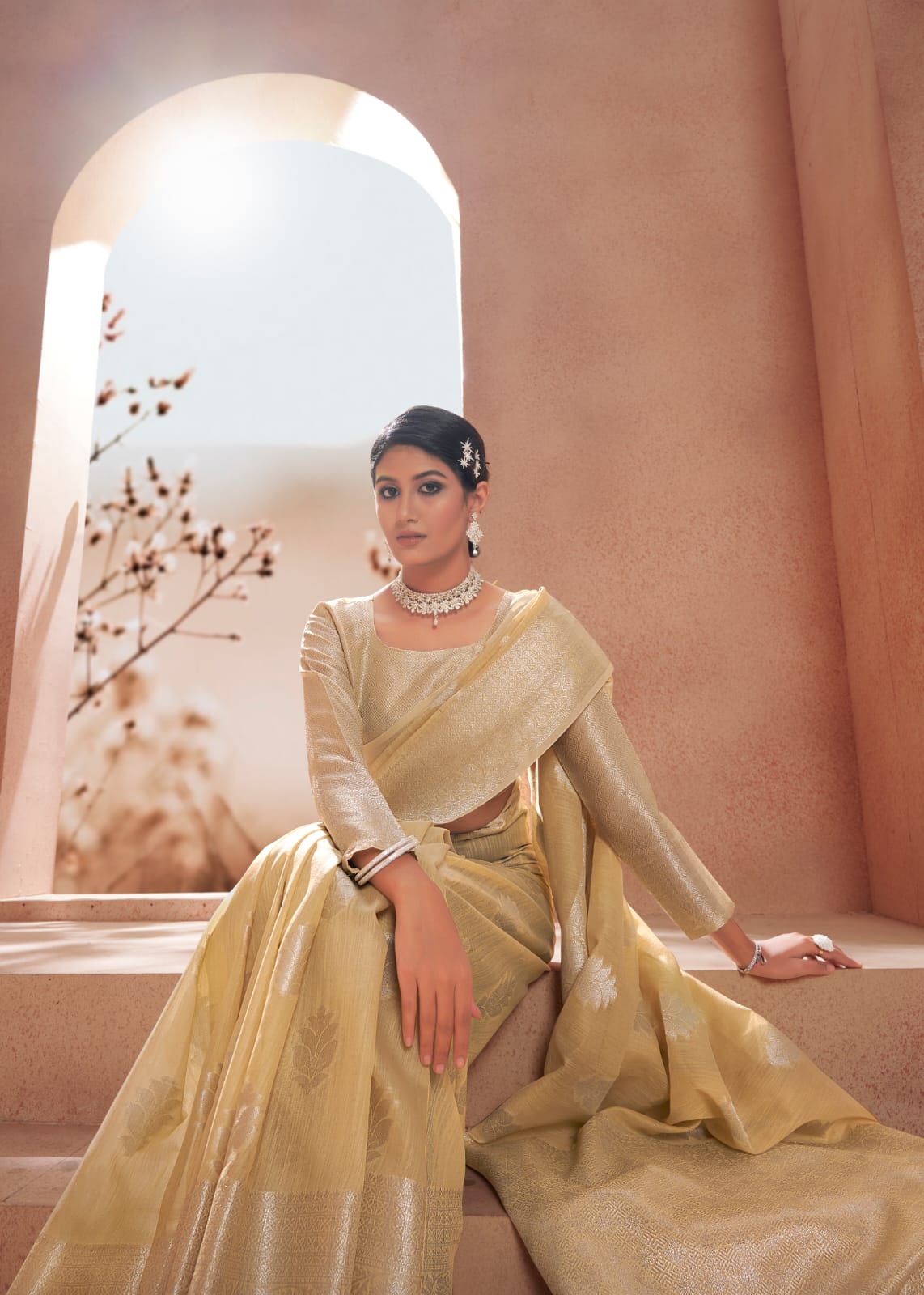 Wonderful Pastel Color-Range Avaloki Silk Saree Anant Tex Exports Private Limited