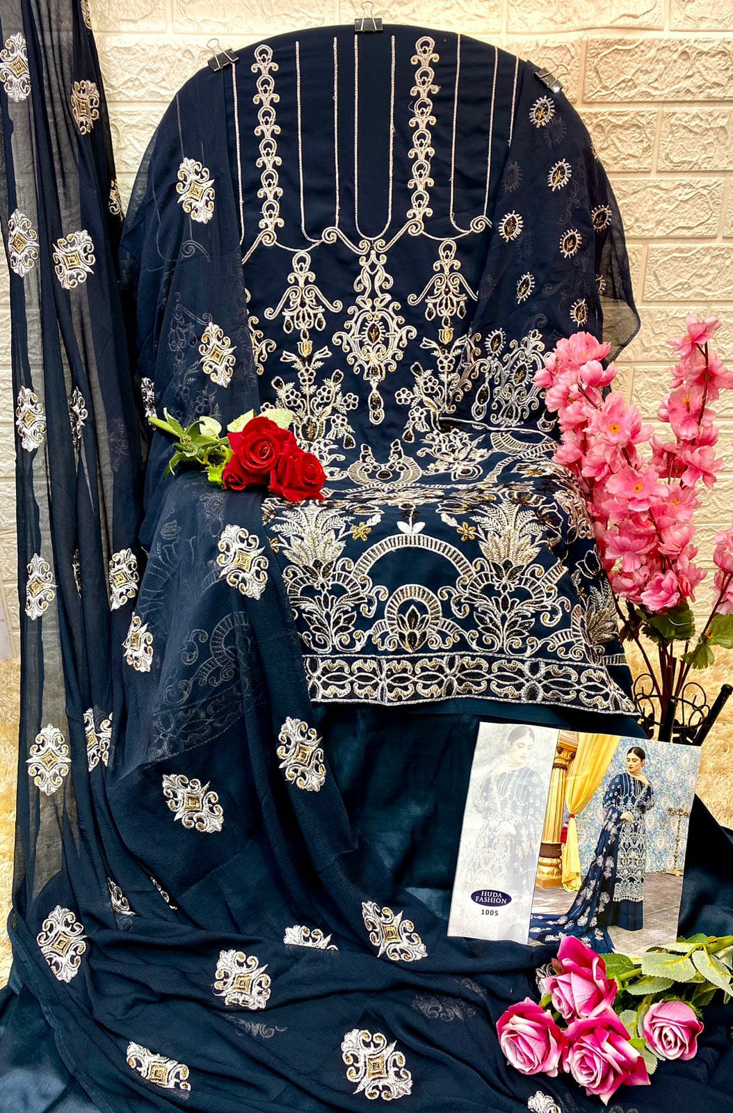 HUDA FASHION D.NO 1005 DESIGNER SUIT Anant Tex Exports Private Limited