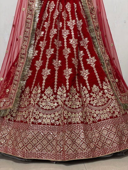 DESIGNER BOUTIQUE VELVET LEHENGA D.NO KB -1059 Anant Tex Exports Private Limited