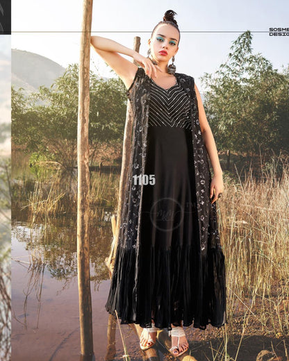 M &amp; M ARZOIE VOL 3 HEAVY GEORGETTE PARTYWEAR COLLECTION GOWN Anant Tex Exports Private Limited