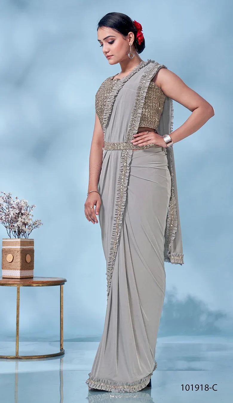 PARTY WEAR READYMADE SAREE D.NO 101918 Anant Tex Exports Private Limited