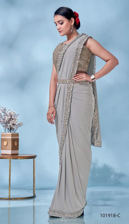 PARTY WEAR READYMADE SAREE D.NO 101918 Anant Tex Exports Private Limited