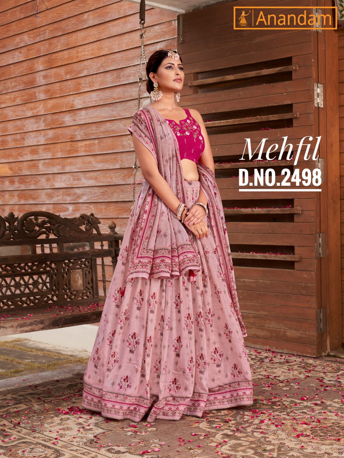 MEHFIL PARTY WEAR LEHENGA D.NO 2497 TO 2501 Anant Tex Exports Private Limited