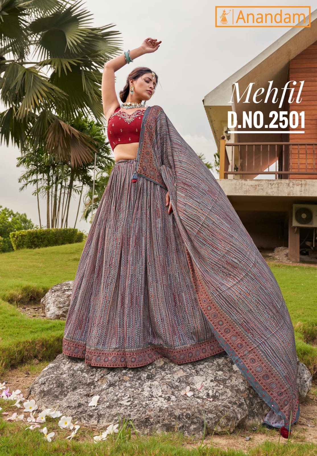 MEHFIL PARTY WEAR LEHENGA D.NO 2497 TO 2501 Anant Tex Exports Private Limited