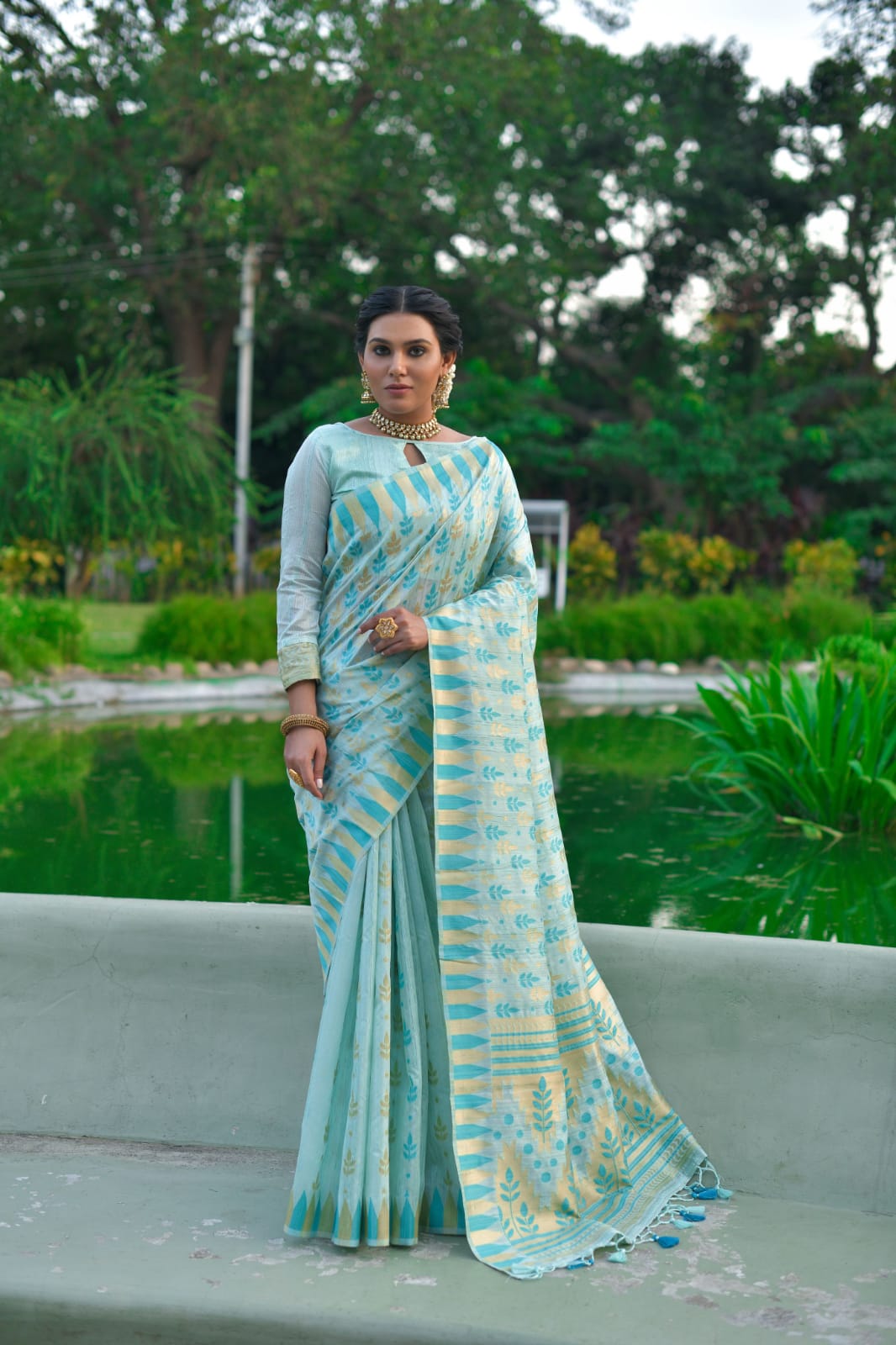 PARTY WEAR JAMDANI SAREE Anant Tex Exports Private Limited