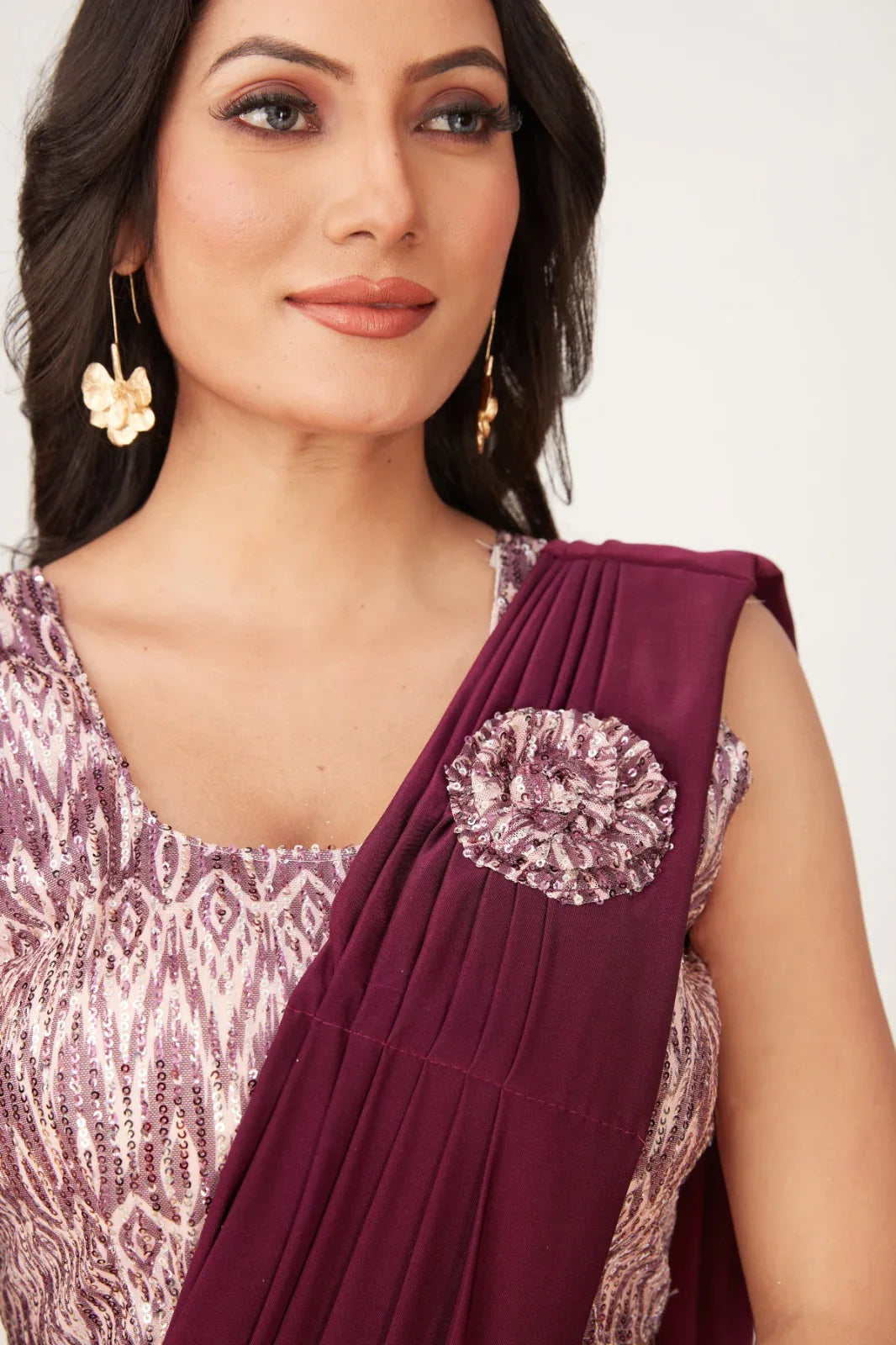 PARTY WEAR READYMADE SAREE D.NO 10AT64 Anant Tex Exports Private Limited