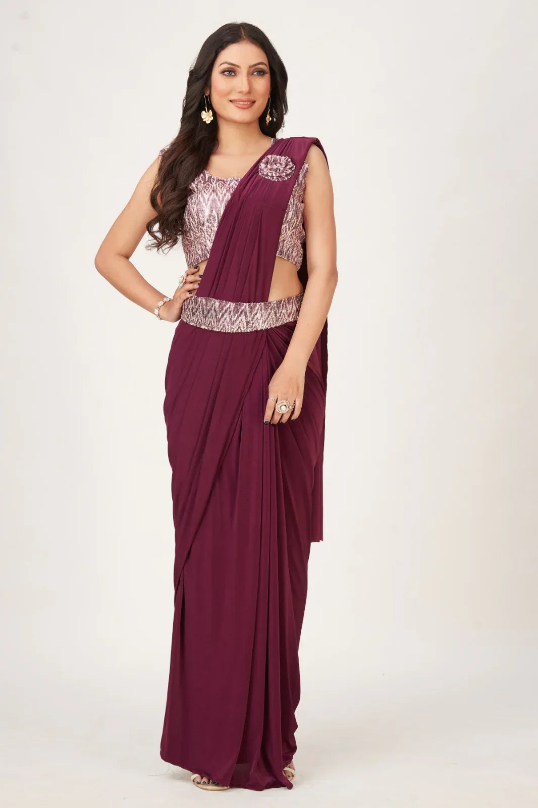PARTY WEAR READYMADE SAREE D.NO 10AT64 Anant Tex Exports Private Limited