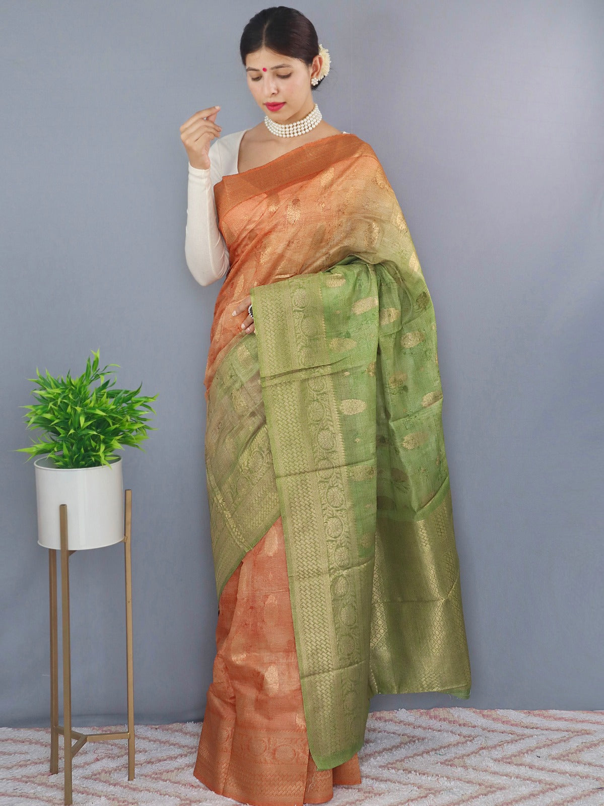 PURE CHANDERI TILAK SAREE Anant Tex Exports Private Limited