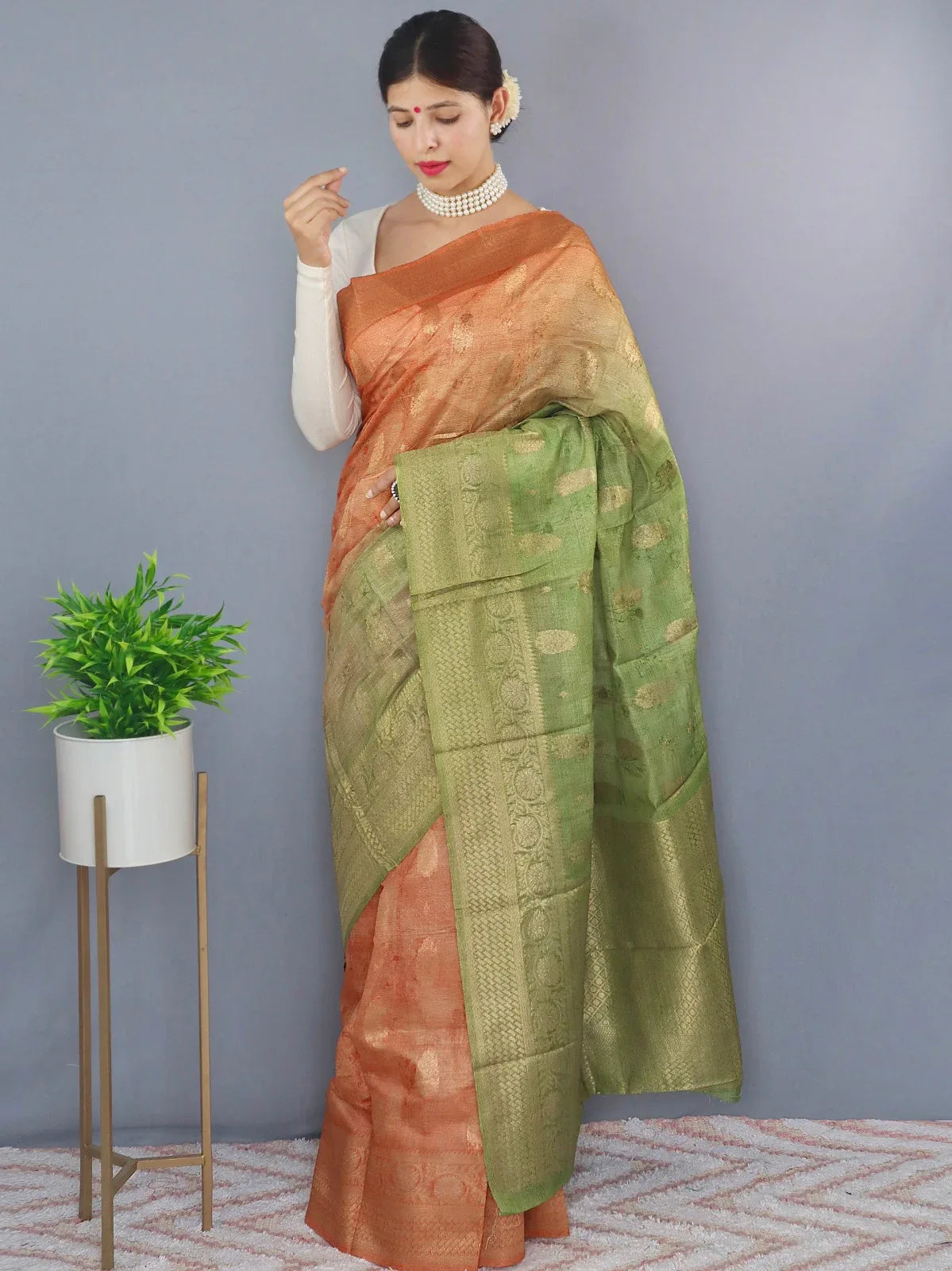 PURE CHANDERI TILAK SAREE Anant Tex Exports Private Limited