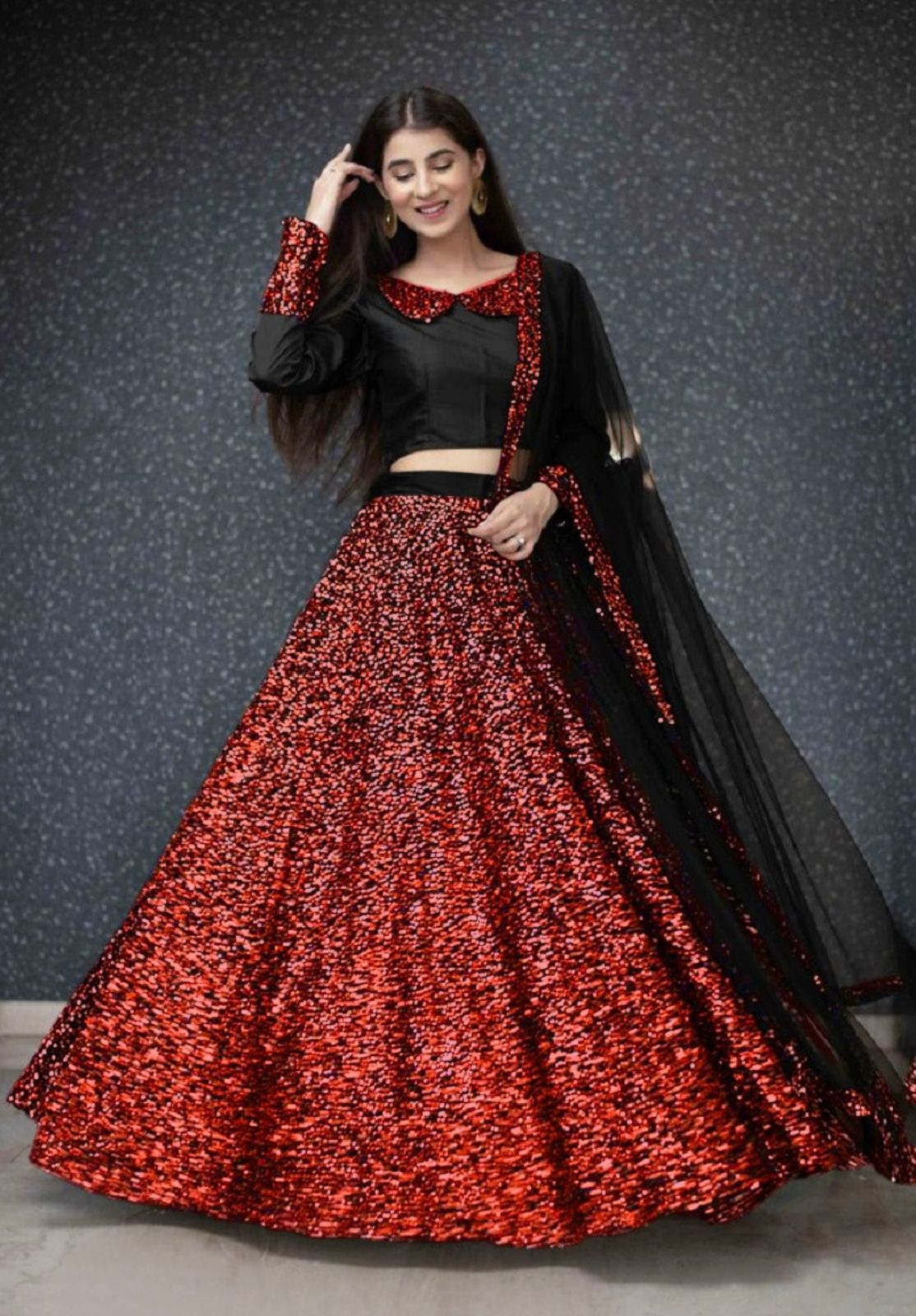 Black Pattu Gown- indian traditional dress - party wear gown - floor l –  shakthistyles