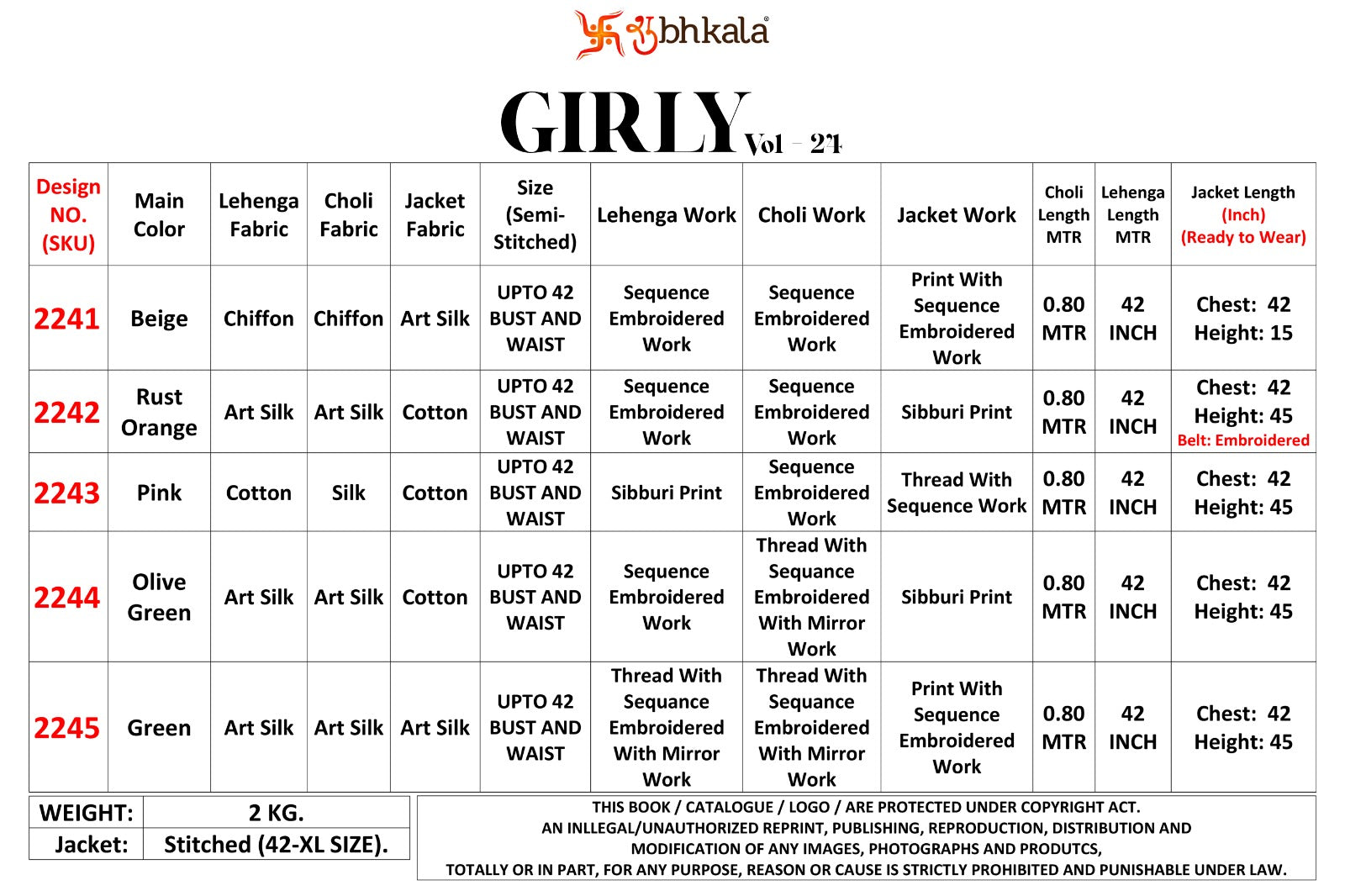 Girly Vol. 24 Jacket Style Lehenga Choli Anant Tex Exports Private Limited