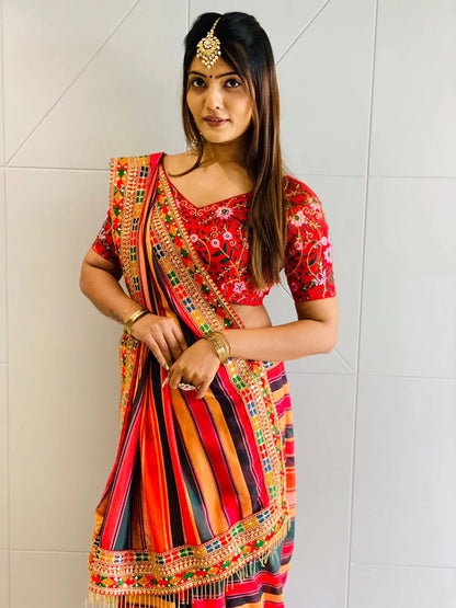 Fancy Rajwadi Silk Digital Print Saree Anant Tex Exports Private Limited