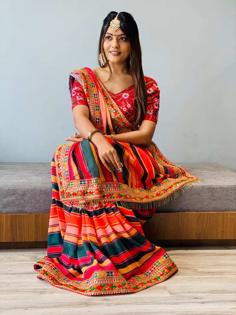 Fancy Rajwadi Silk Digital Print Saree Anant Tex Exports Private Limited