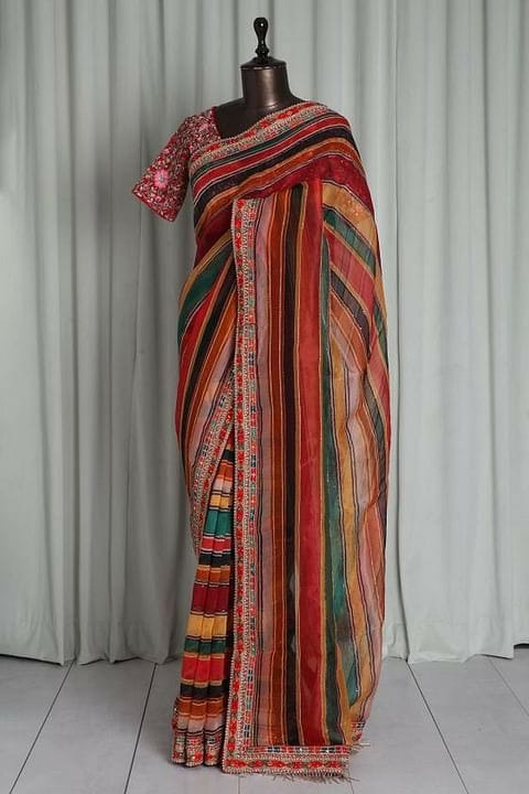 Fancy Rajwadi Silk Digital Print Saree Anant Tex Exports Private Limited