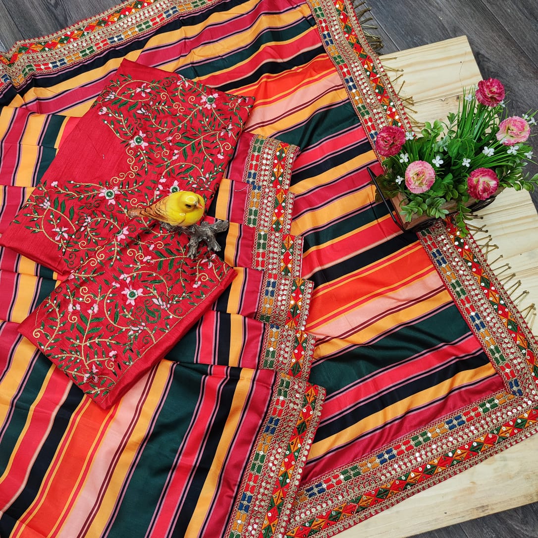 Fancy Rajwadi Silk Digital Print Saree Anant Tex Exports Private Limited