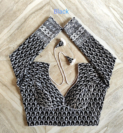 Divya-2 Chikonkari Full Sleeves Heavy Work Blouse Anant Tex Exports Private Limited