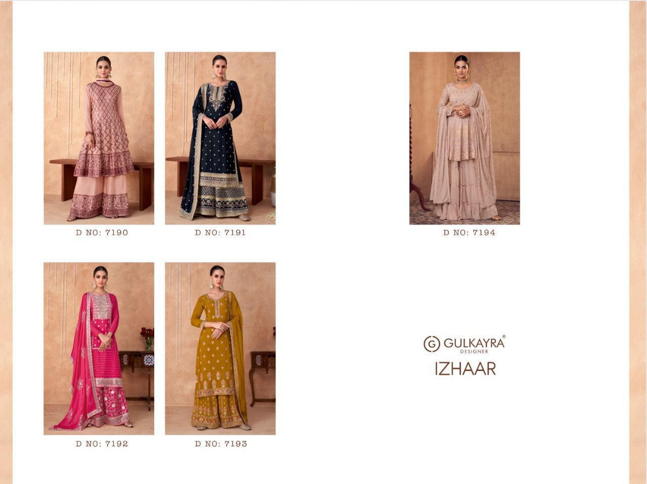 Gulkayra Designer Izhaar 7190 Series Suit Anant Tex Exports Private Limited