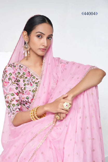 Party Wear Designer Saree D.no 44004 Anant Tex Exports Private Limited