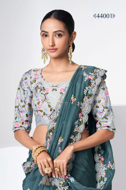 Party Wear Designer Saree D.no 44001 Anant Tex Exports Private Limited