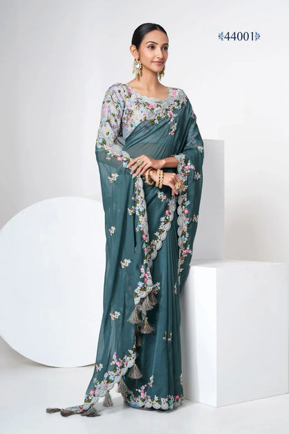 Party Wear Designer Saree D.no 44001 Anant Tex Exports Private Limited