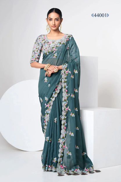 Party Wear Designer Saree D.no 44001 Anant Tex Exports Private Limited