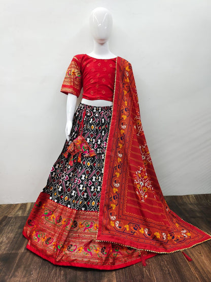 Designer Kids Zari Foil-Work Patoda Silk Lahenga Choli Anant Tex Exports Private Limited