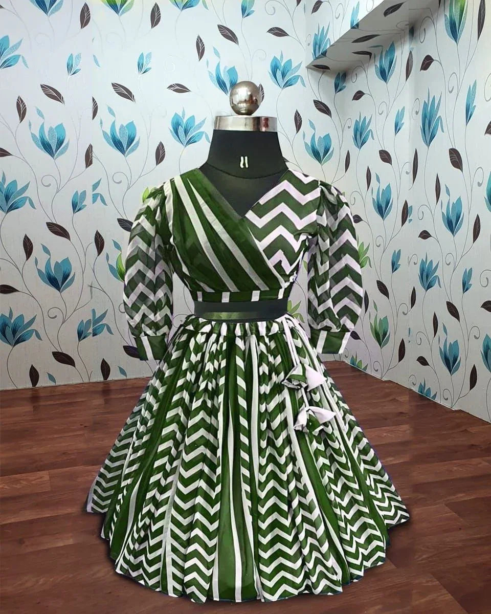 Party Wear Kids  Digital Prented Lehenga Choli Anant Tex Exports Private Limited