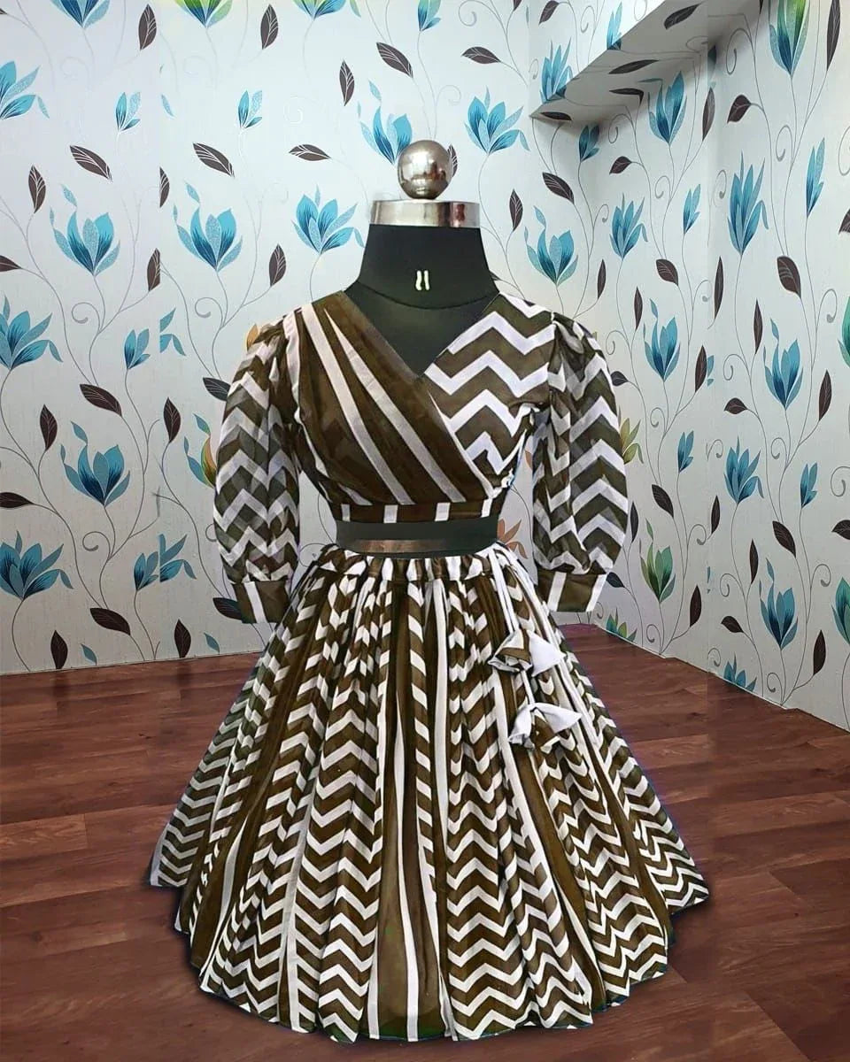 Party Wear Kids  Digital Prented Lehenga Choli Anant Tex Exports Private Limited