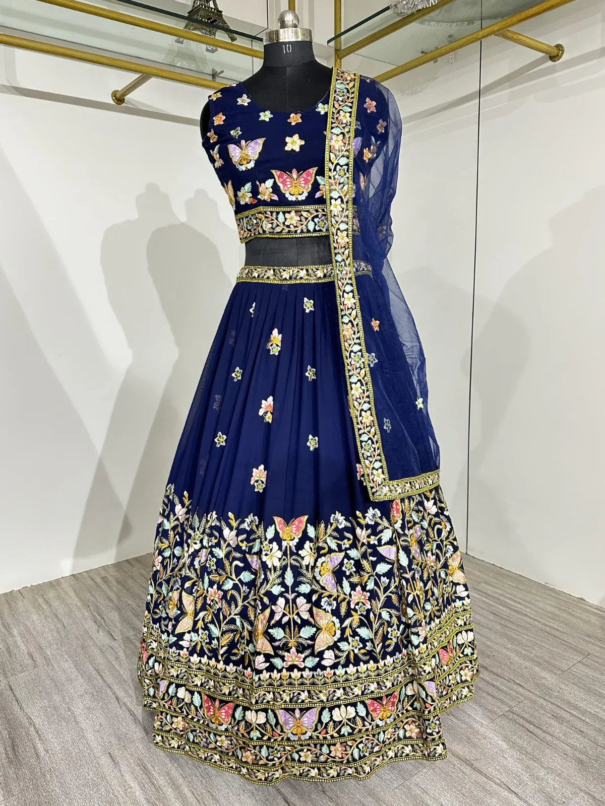 Designer Partywear Readymade Crop Top Anant Tex Exports Private Limited