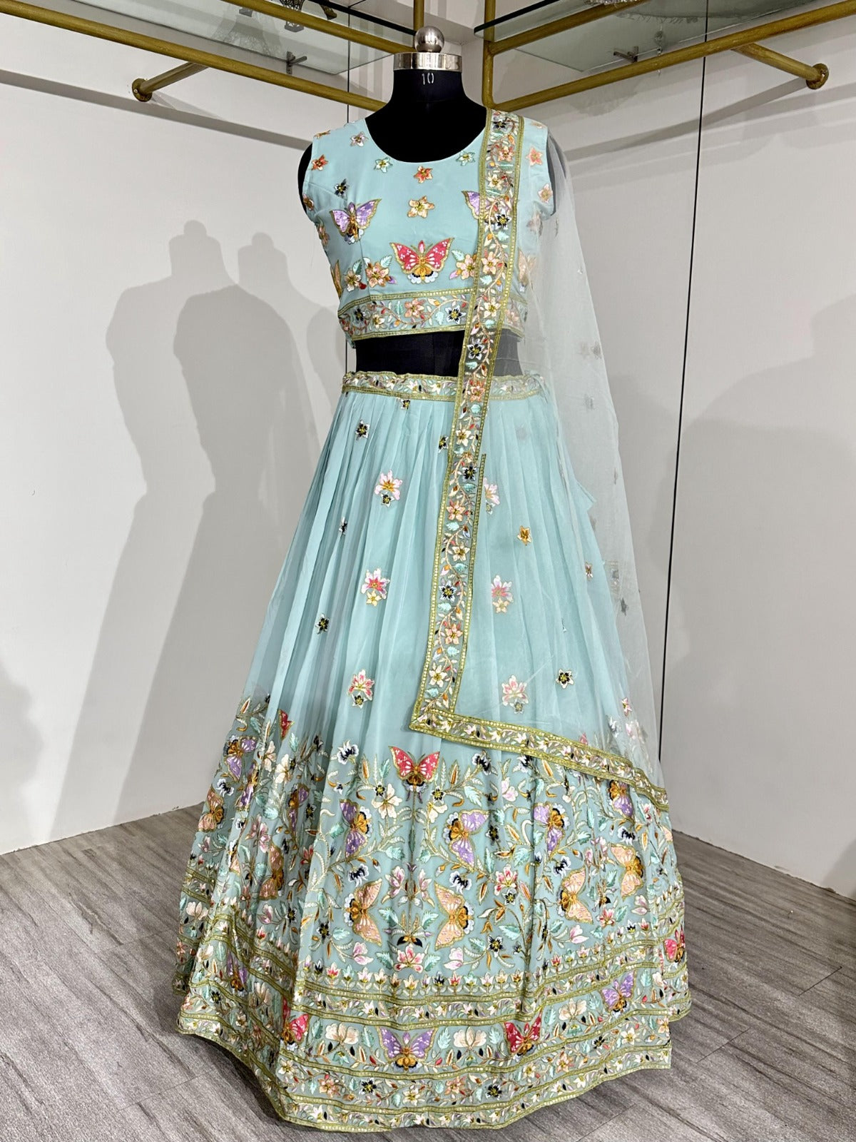 Designer Partywear Readymade Crop Top Anant Tex Exports Private Limited