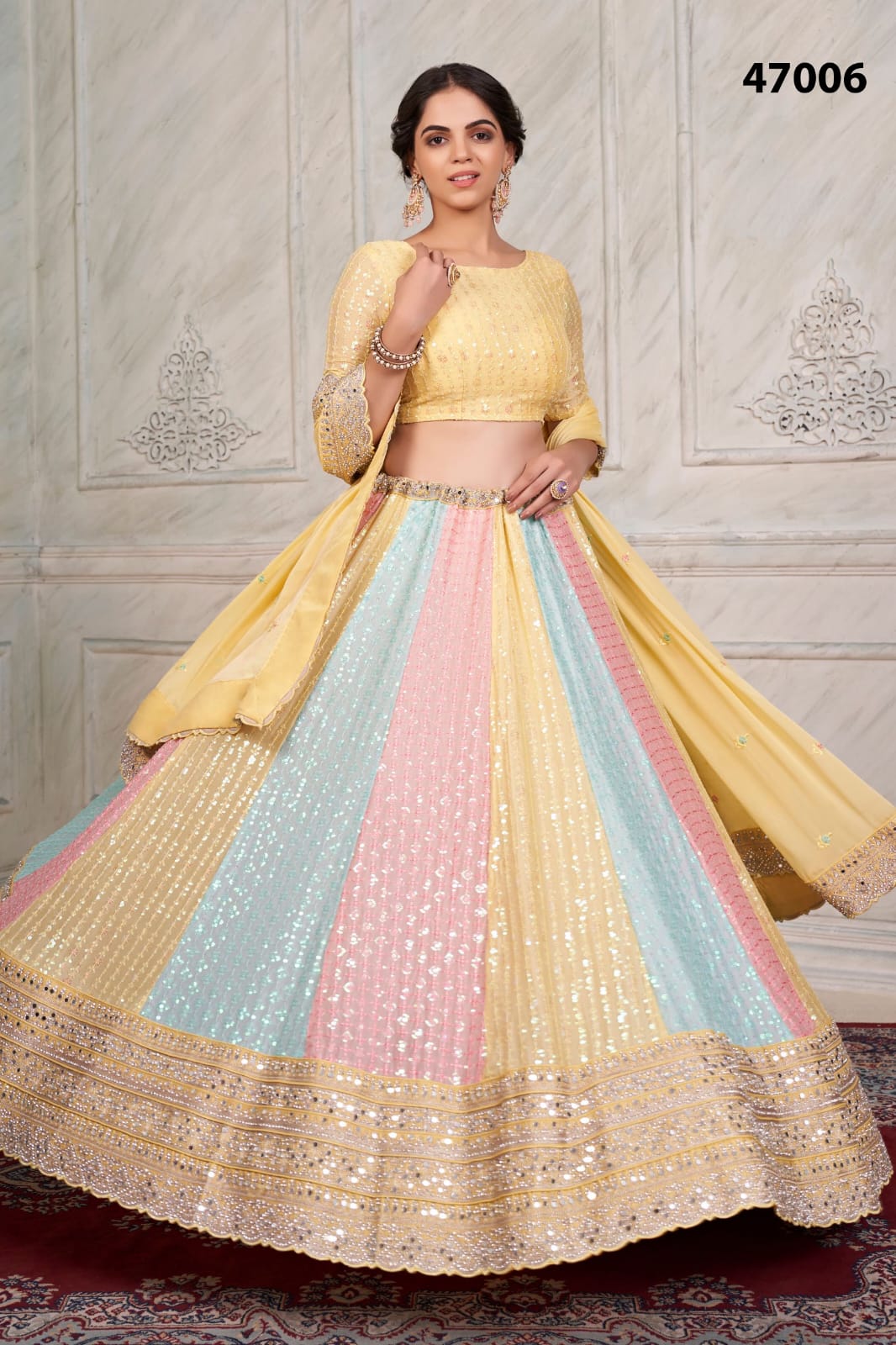 Designer Partywear Lehenga Choli Arya vol 45 dno 47006 Anant Tex Exports Private Limited