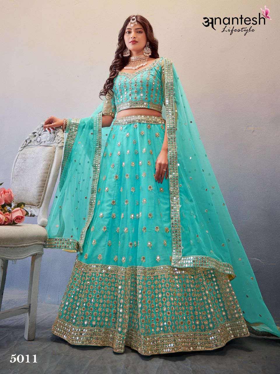 Anantesh Lifestyle Occations Vol-3 5011 Designer Lehenga Anant Tex Exports Private Limited