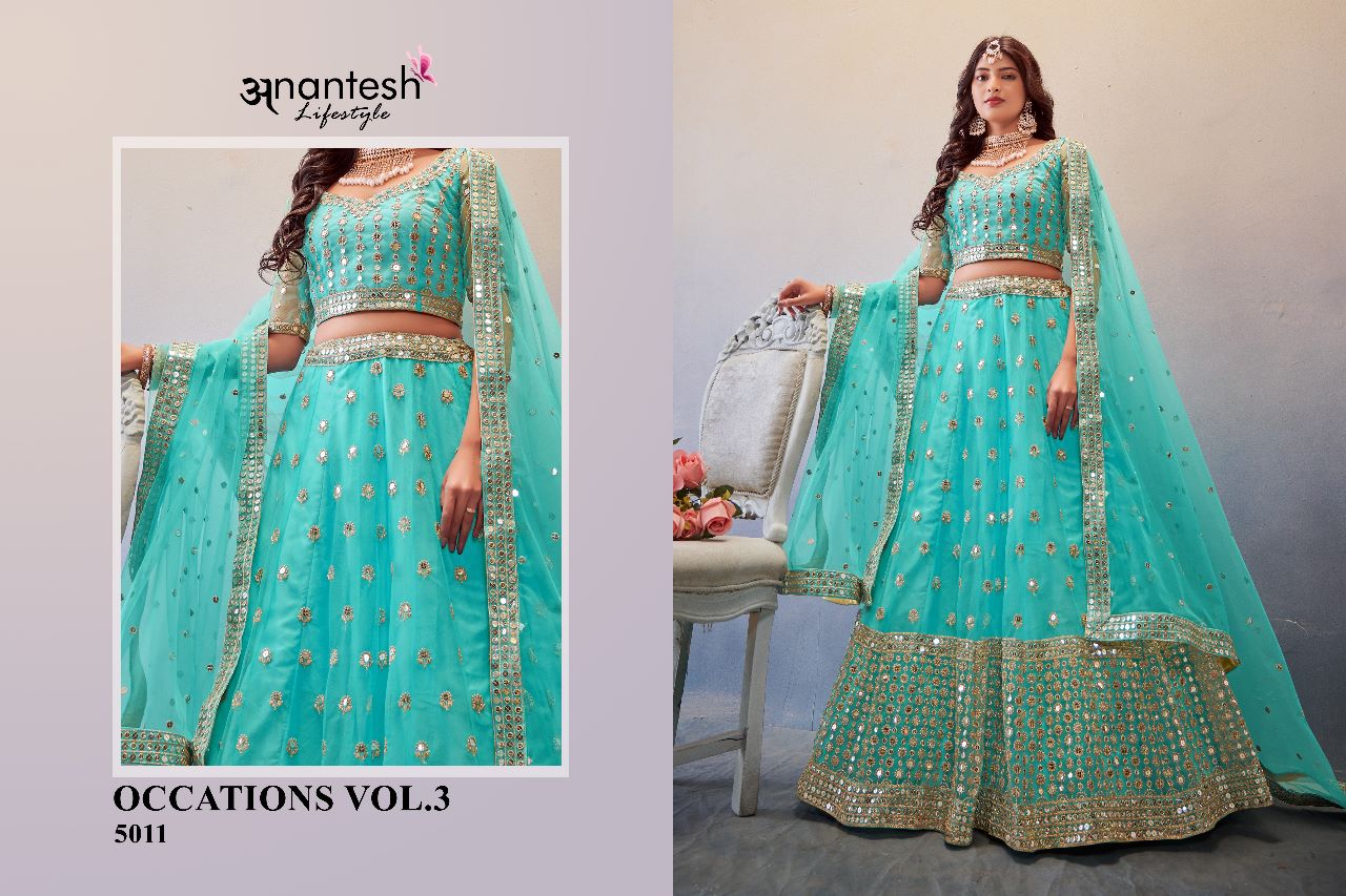 Anantesh Lifestyle Occations Vol-3 5011 Designer Lehenga Anant Tex Exports Private Limited