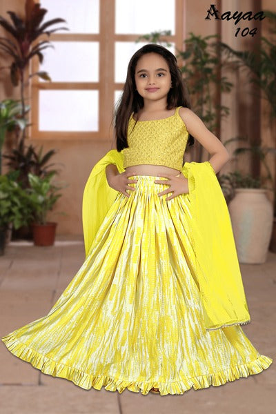 Yaana Vol 1 By Aayaa Kids Lehenga Anant Tex Exports Private Limited