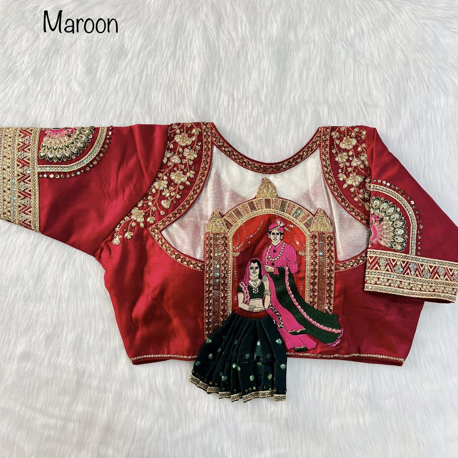 Divya Heavy Embroidery Bridal Work Blouse - Anant Tex Exports Private Limited