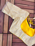 Beautiful Golden and Silver Banarasi Silk Blouse Anant Tex Exports Private Limited