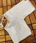 Beautiful Golden and Silver Banarasi Silk Blouse Anant Tex Exports Private Limited