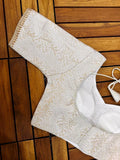 Beautiful Golden and Silver Banarasi Silk Blouse Anant Tex Exports Private Limited