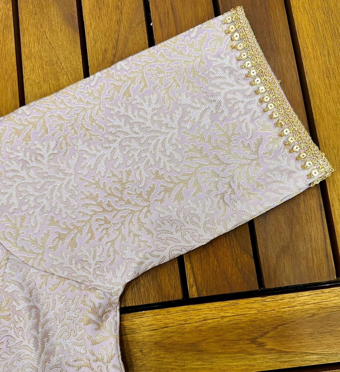Beautiful Golden and Silver Banarasi Silk Blouse Anant Tex Exports Private Limited
