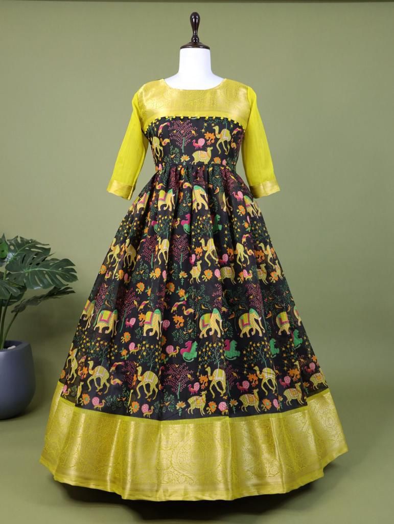 Trendy Kalamkari South Gown Anant Tex Exports Private Limited